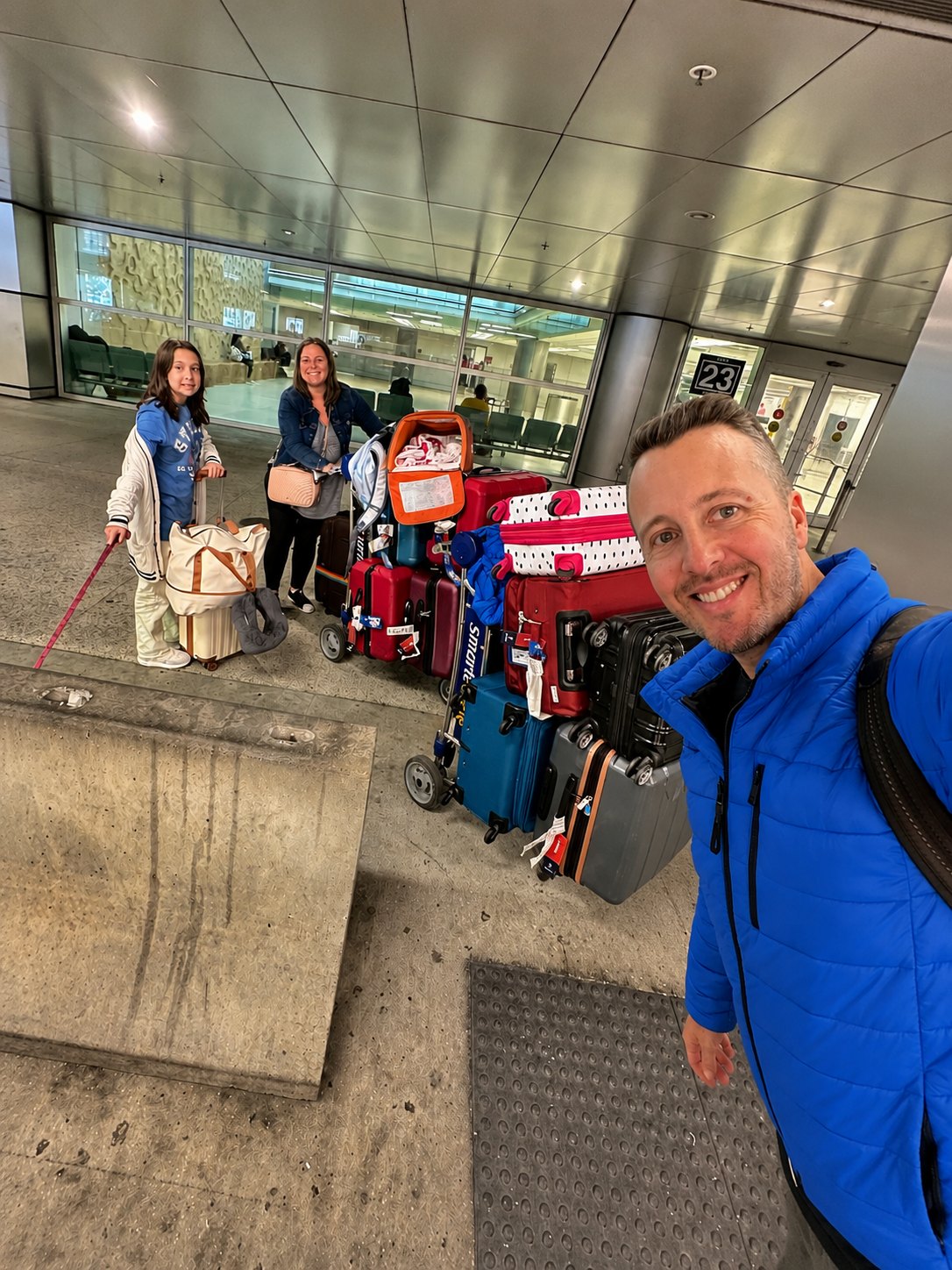 Gustavo com Giovanna e Giulia nos Estados Unidos
